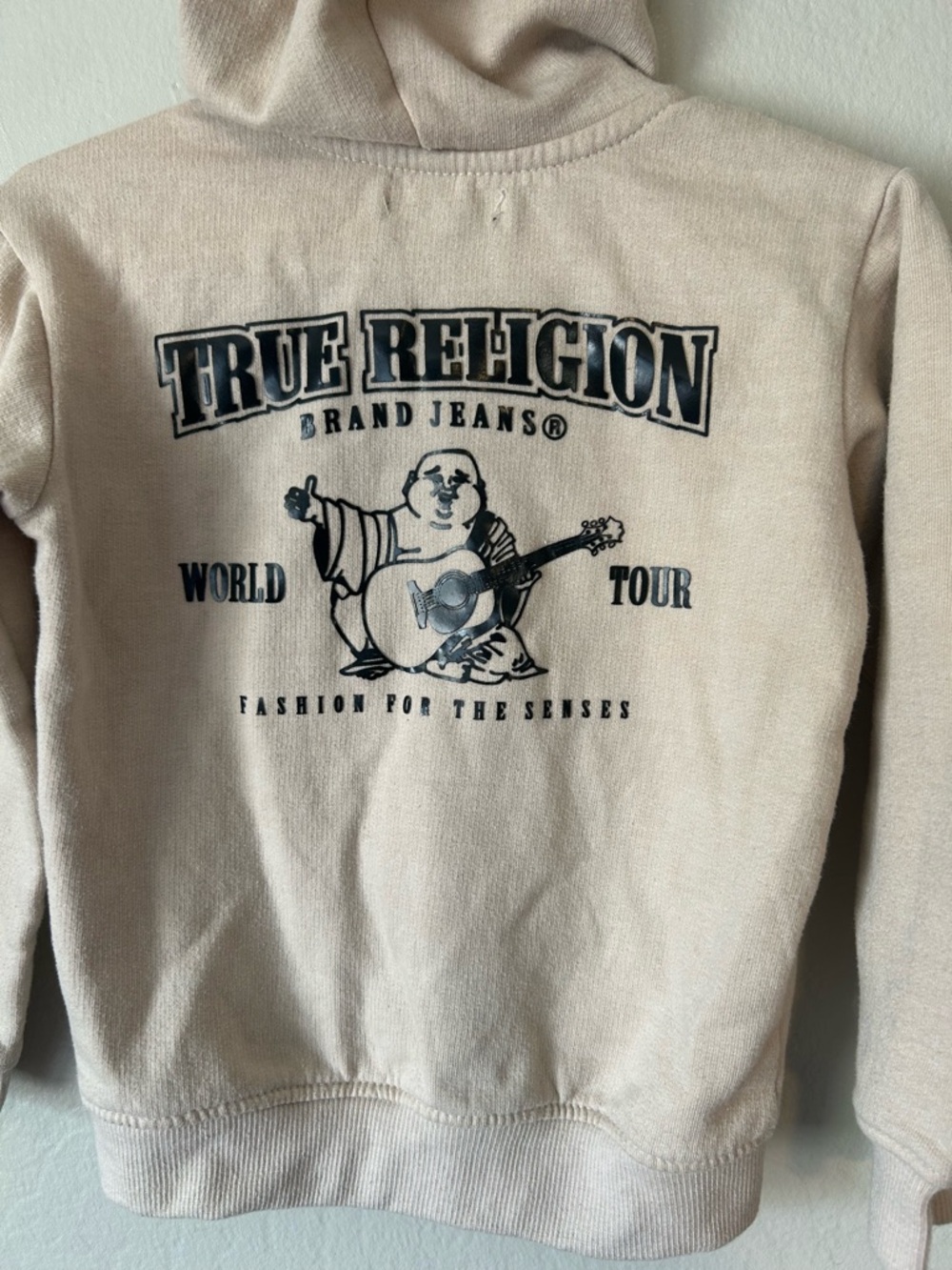 True Religion Kids Zip Hoodie in Beige